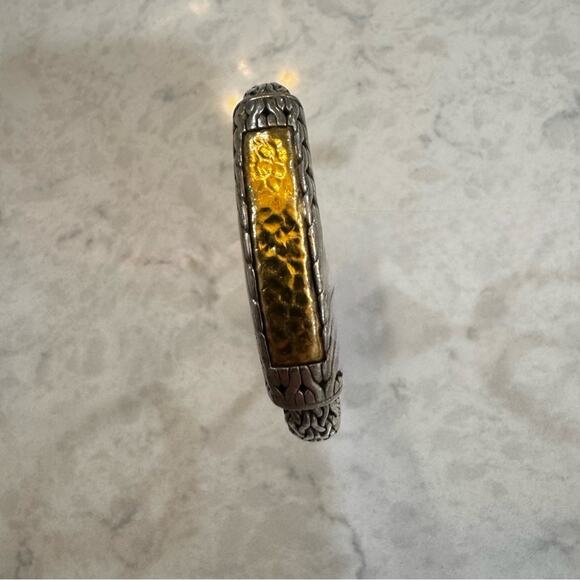 John Hardy Palu ID Bracelet, sterling silver and 22k gold - Picture 2 of 9